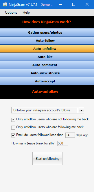 Auto-unfollow