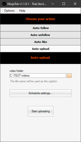 Auto upload